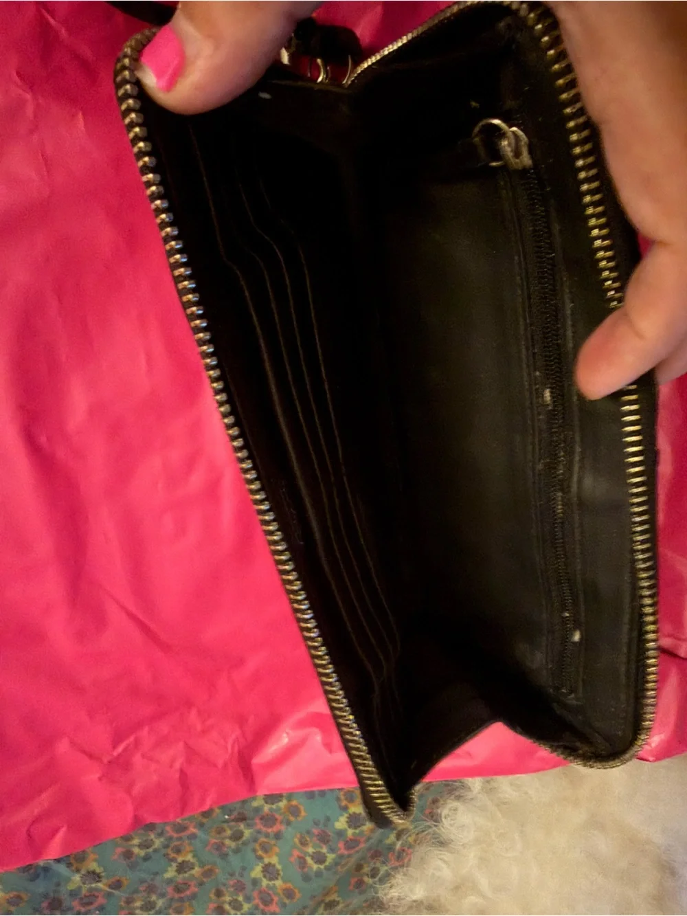 Coach Black Signature Wristlet Wallet - Good Used Condition